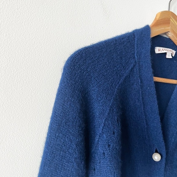 Beautiful Alexa Chung Karlin Cashmere Silk Blend Cardigan Pearl Buttons Small - Picture 12 of 14